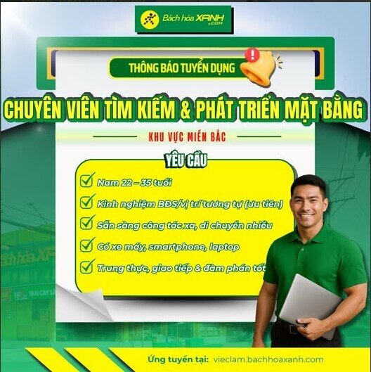 Bách Hóa Xanh tìm mặt bằng "Bắc tiến"