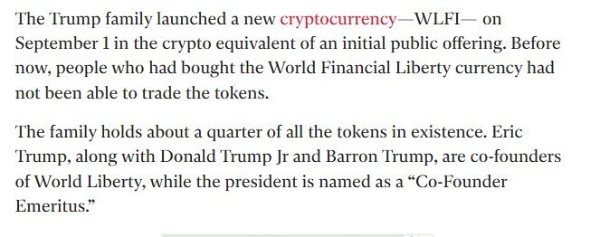 Con trai ông Trump bị loại khỏi HĐQT công ty tiền điện tử nổi tiếng