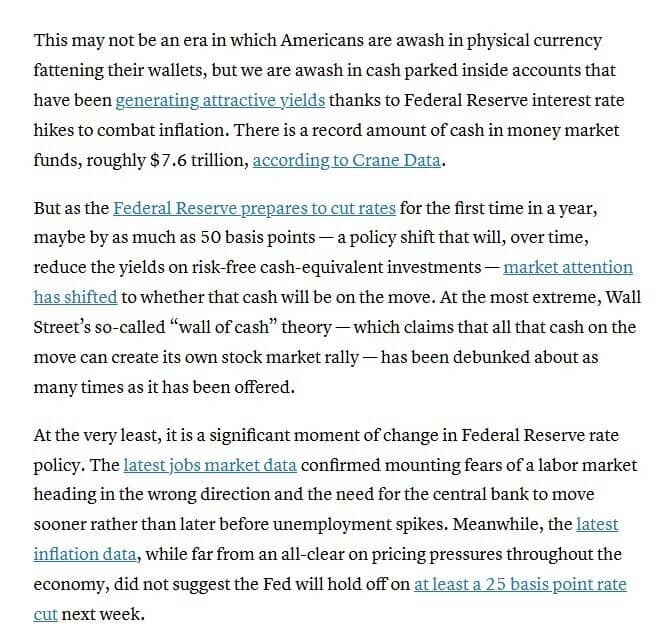 7.000 tỷ USD sẽ vào TTCK khi Fed hạ lãi suất