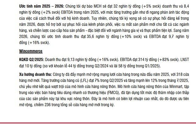 SSI Research dự báo MSN lãi hơn 6.100 tỷ đồng năm 2025