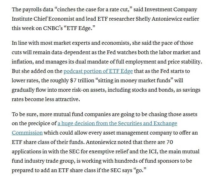 7.000 tỷ USD sẽ vào TTCK khi Fed hạ lãi suất