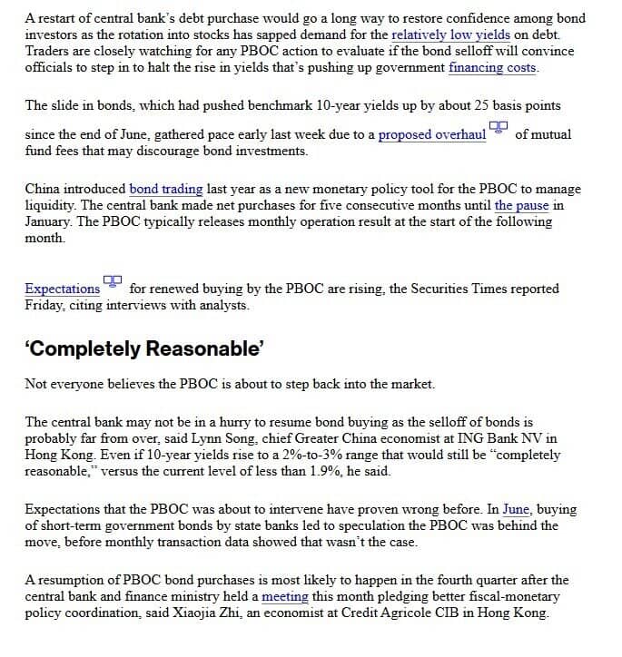 Trái phiếu Trung Quốc bị bán tháo mạnh, PBoC có thể sắp ra tay giải cứu