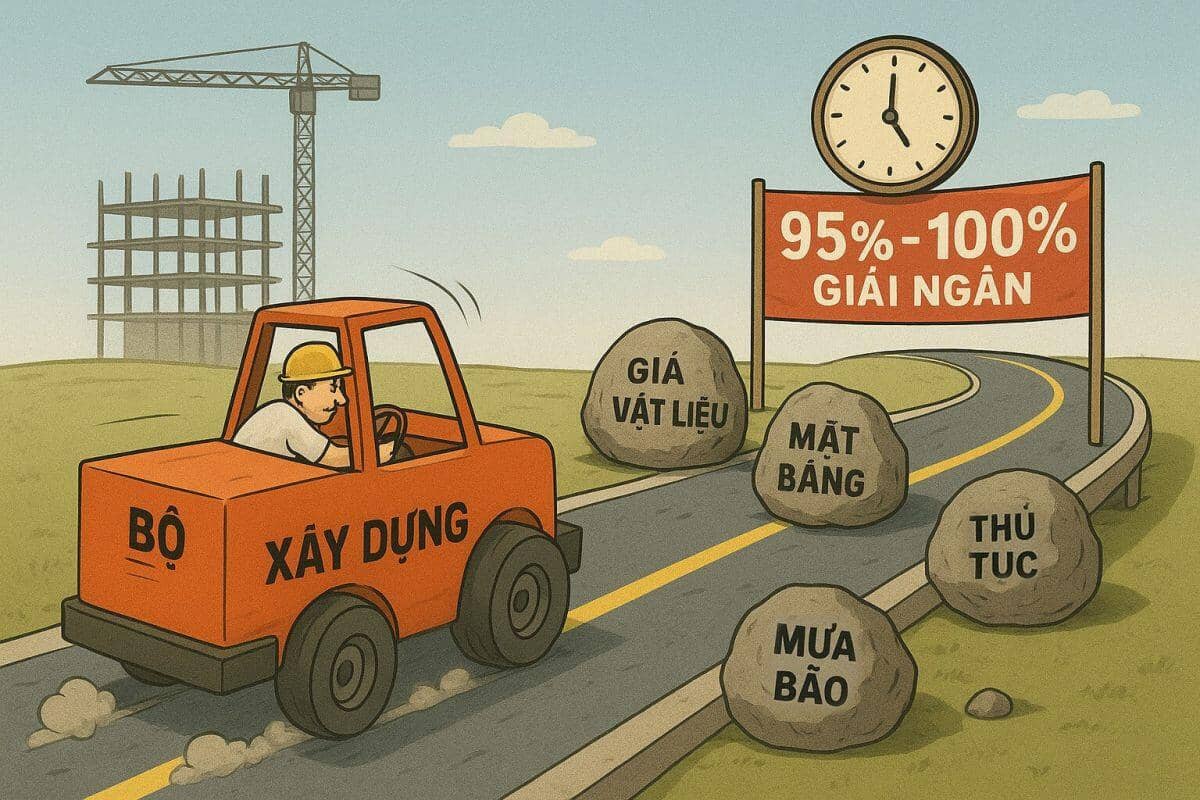 Giải ngân đầu tư công: Cú nước rút 'tiêu tiền' sẵn trên bàn Bộ Xây dựng