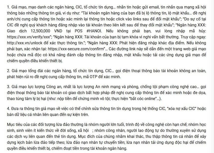 Cục Cảnh sát hình sự, Bộ Công an phát cảnh báo từ sự cố CIC, người dân cần nắm rõ