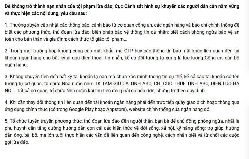 Cục Cảnh sát hình sự, Bộ Công an phát cảnh báo từ sự cố CIC, người dân cần nắm rõ