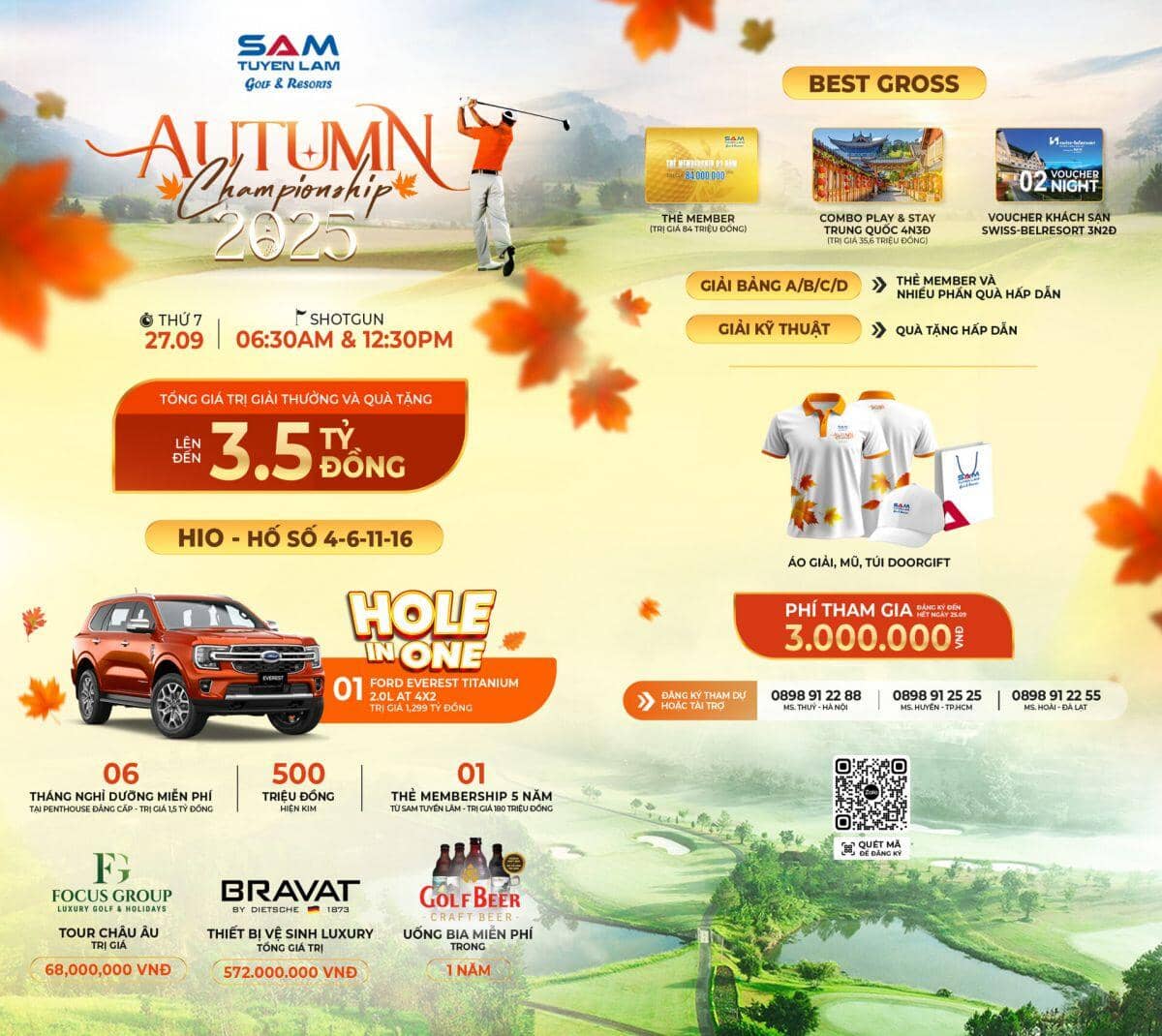 Giải Golf Sam Tuyền Lâm Autumn Championship 2025:  “Swing of Elegance – Trọn Vẹn Từng Cú Đánh”