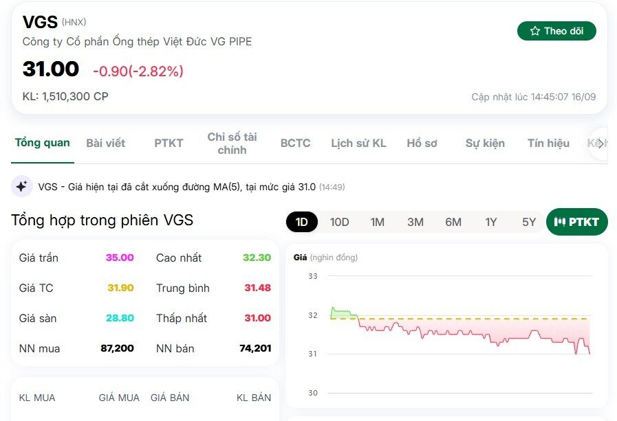 Một ngày “sóng gió”: Ban kiểm soát Thép Việt Đức từ nhiệm, cổ phiếu dứt chuỗi tăng