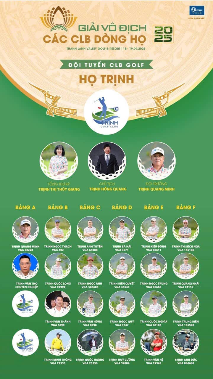 Giải golf Vô địch các CLB Dòng Họ 2025: Chính thức lộ diện 16 đội tuyển bước vào vòng chung kết tranh tài