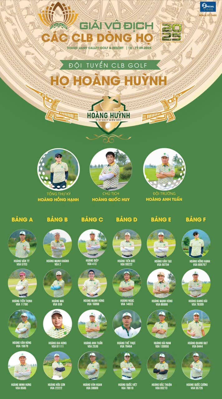 Giải golf Vô địch các CLB Dòng Họ 2025: Chính thức lộ diện 16 đội tuyển bước vào vòng chung kết tranh tài