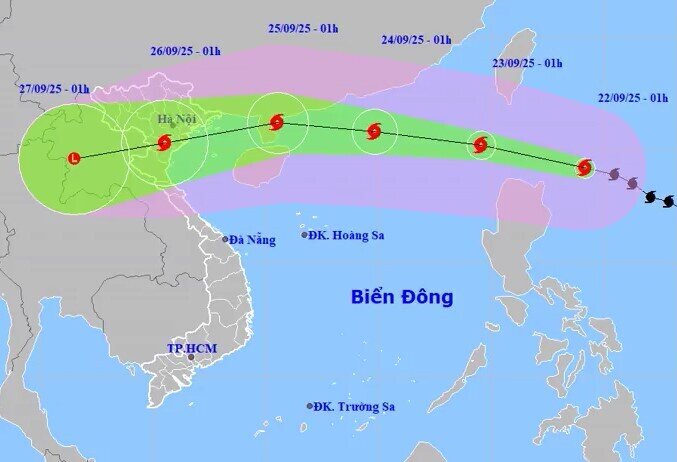 Siêu bão Ragasa hôm nay sẽ vào Biển Đông