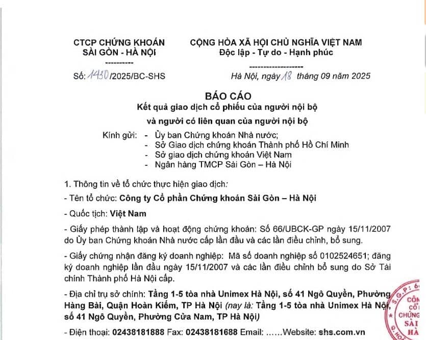 SHS 'đổi ý', giữ lại toàn bộ 20 triệu cổ phiếu SHB