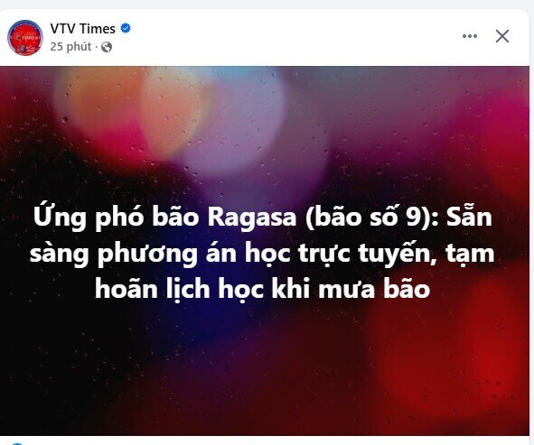 Ứng phó bão Ragasa: Sẵn sàng phương án học trực tuyến, tạm hoãn lịch học khi mưa bão
