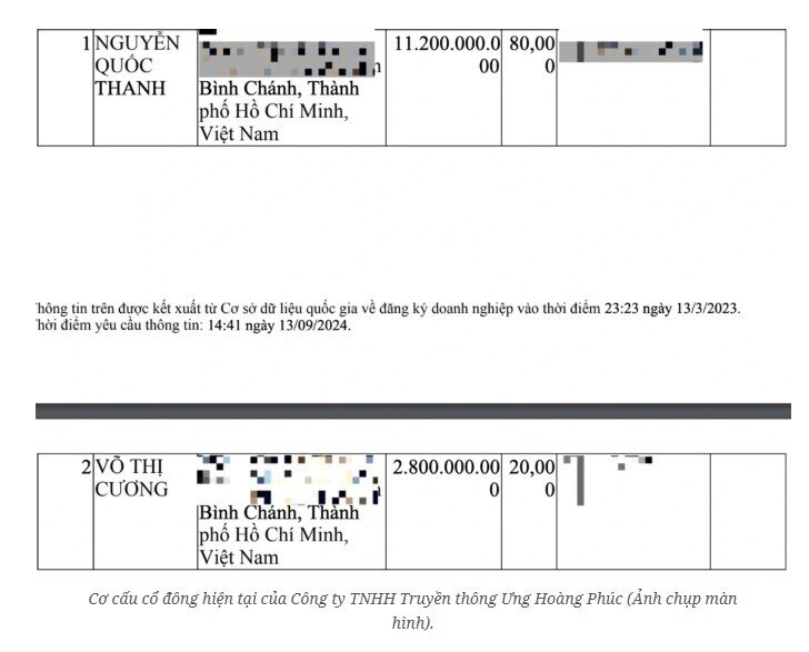 Ca sĩ Ưng Hoàng Phúc hiện đang nắm trong tay những công ty nào?