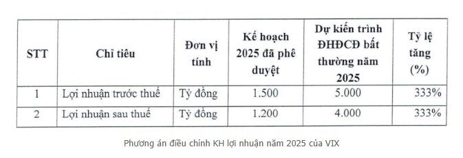 VIX muốn tăng 333% kế hoạch lợi nhuận năm 2025