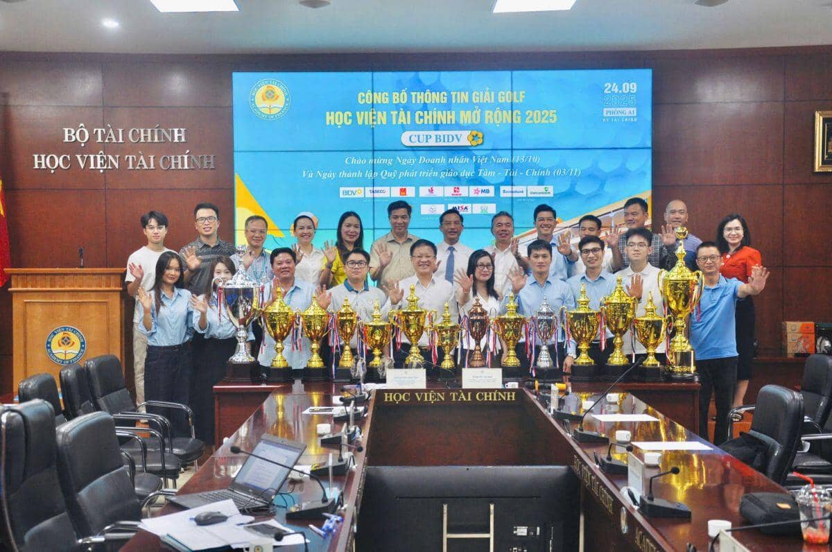 Giải Golf Học viện Tài chính Mở rộng 2025 - Cúp BIDV: Hướng tới chào mừng Ngày Doanh nhân Việt Nam và Kỷ niệm Ngày thành lập quỹ Phát triển Tâm - Tài - Chính