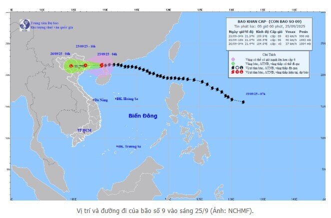 Tin mới nhất về cơn bão số 9: Trưa nay sẽ đổ bộ vào đất liền, nhiều tỉnh mưa to đến rất to