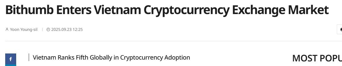 Không chỉ Upbit, cả Bithumb cũng muốn gia nhập thị trường tiền số Việt Nam trị giá 100 tỷ USD