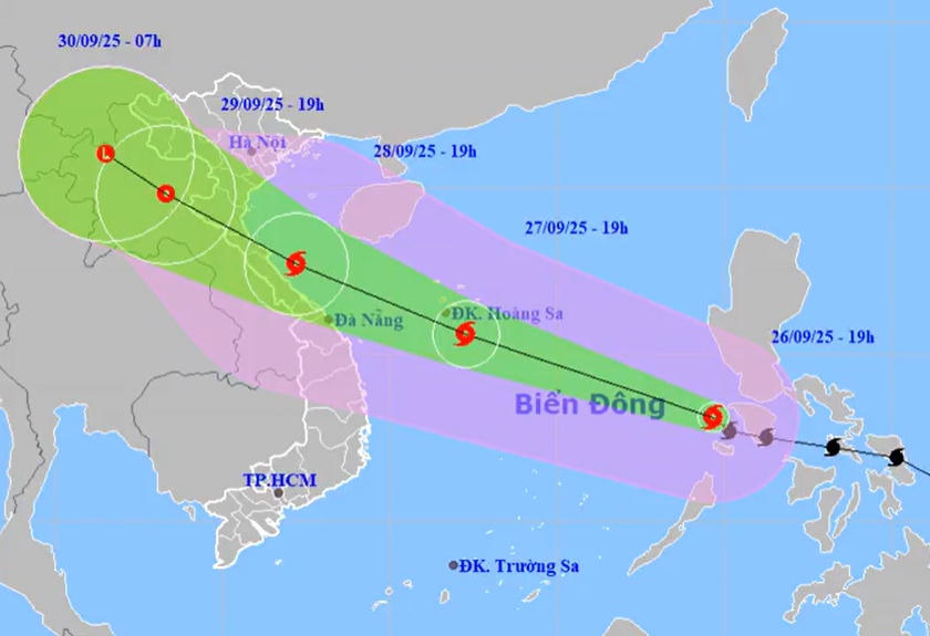 Bão Bualoi vào Biển Đông