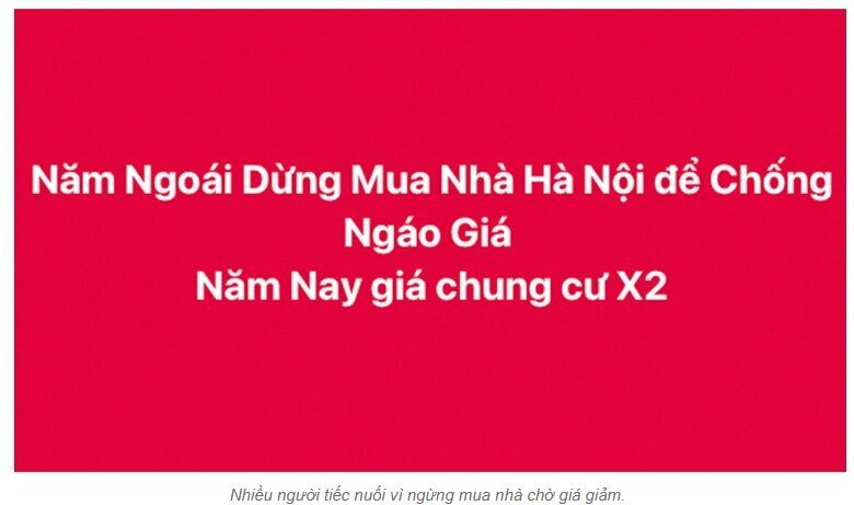 Dừng mua nhà để tránh ‘ngáo giá’ và bài học xương máu