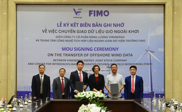Vinenergo và Fimo ký kết hợp tác chuyển giao dữ liệu đo gió đầu tiên ở Việt Nam