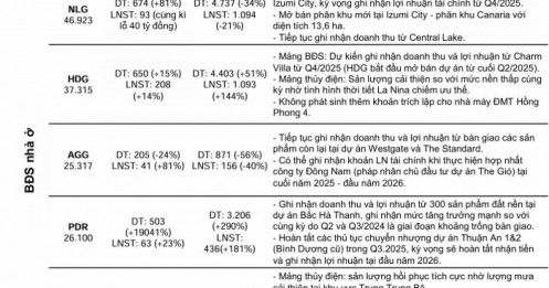 Cú nổ lợi nhuận quý III/2025: Doanh nghiệp bất động sản tăng doanh thu hơn 19.000%, “ông lớn” VHM – DXG – HDG thu lãi khủng