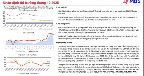MBS nêu hai sự kiện quan trọng với TTCK trong tháng 10