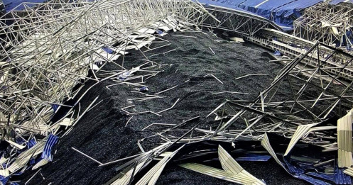 Bão số 10 đánh sập kho than nghìn tỉ Nhà máy Nhiệt điện Vũng Áng 2