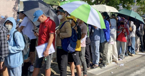 Hàng trăm người xếp hàng từ đêm để nộp hồ sơ mua nhà ở xã hội