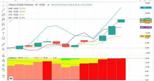 4 cổ phiếu HoSE cùng vượt đỉnh phiên sáng 10/10