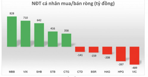 NĐT cá nhân mua ròng gần 6.000 tỷ đồng trong tuần qua