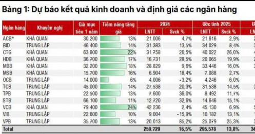 13 cổ phiếu ngân hàng tiềm năng để đầu tư thời điểm hiện tại