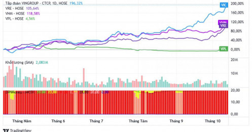 4 cổ phiếu họ Vingroup “gánh team”, đóng góp gần nửa đà tăng của VN-Index