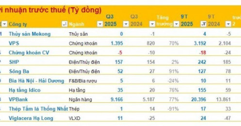 Cập nhật KQKD quý 3 chiều 15/10: Công ty thủy điện báo lãi quý 3 tăng 91%