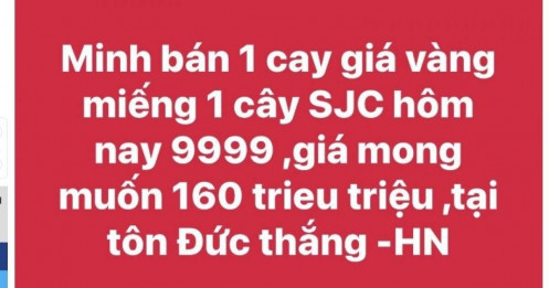 Nhà vàng đồng loạt đóng cửa, giá chợ đen vọt lên hơn 160 triệu đồng/lượng