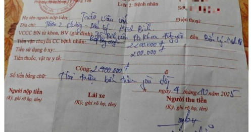 Xe cứu thương thu 2,4 triệu đồng cho quãng đường 12km