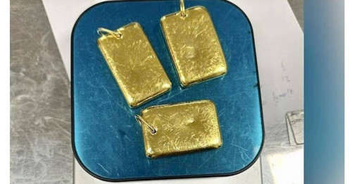 Mang 3 miếng nghi vàng lậu trị giá 3,1 tỷ đồng nhập cảnh