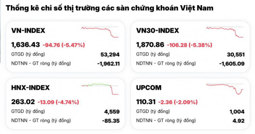 Thị trường chìm trong hoảng loạn, 1 phiên giảm bằng cả tháng tăng