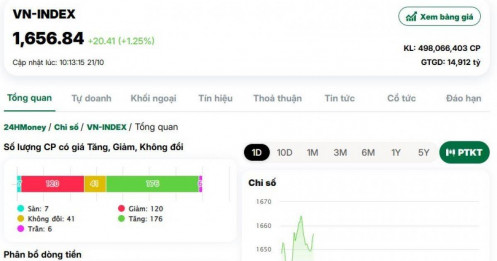 VnIndex bật tăng 20 điểm sau cú giảm kỷ lục