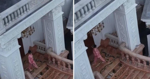 Clip quay lén biệt thự 500 tỷ của Ngân Collagen: Phản ứng của người phụ nữ khi phát hiện flycam