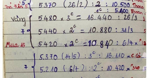 Sao kê mua vàng xem mà tiếc