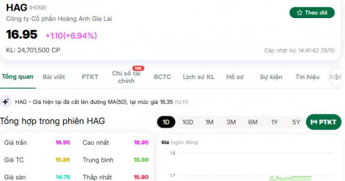 Cổ phiếu HAG "có biến"