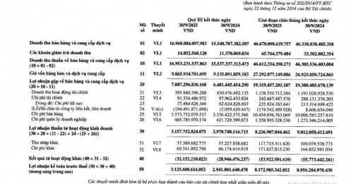 Vinamilk (VNM) đạt gần 17.000 tỉ đồng doanh thu trong quý 3
