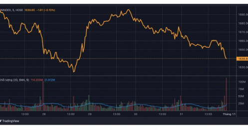 VnIndex sẽ giảm về dưới 1.600 điểm?