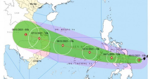 Bão Kalmaegi có thể giật tới cấp 15, hướng vào miền Trung