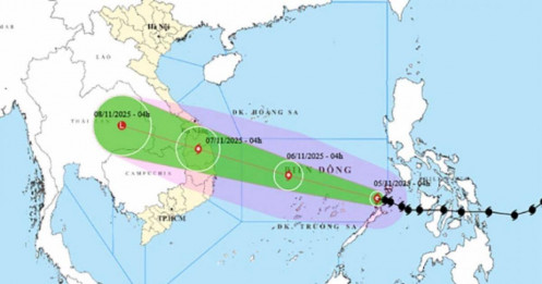 Bão Kalmaegi đã vào Biển Đông, hôm nay cường độ có thể mạnh lên cấp 14, giật cấp 17