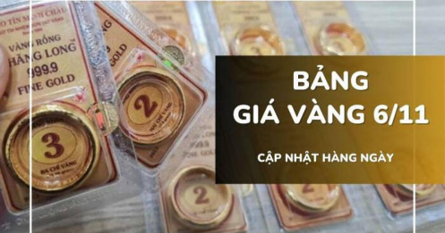 Giá vàng trong nước bật tăng mạnh chiều 6/11, thêm 900 nghìn đồng mỗi lượng