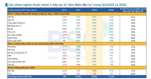 Dòng tiền đang hướng về đâu trong quý 4/2025 và 2026?