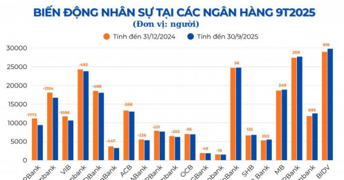 14 ngân hàng “rút” gần 6.800 nhân sự trong 9T2025: Chuyện gì đang xảy ra trong ngành ngân hàng?