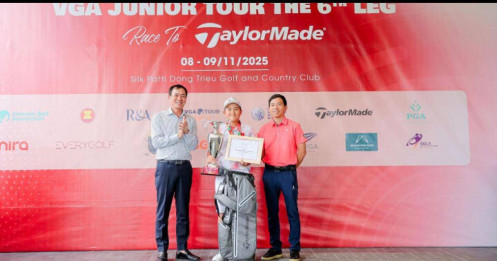 Nguyễn Bảo Phát vô địch chặng 6 VGA Junior Tour 2025