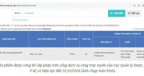 Thuốc chữa ung thư do Nga sản xuất có giá khoảng 18 triệu đồng/lọ